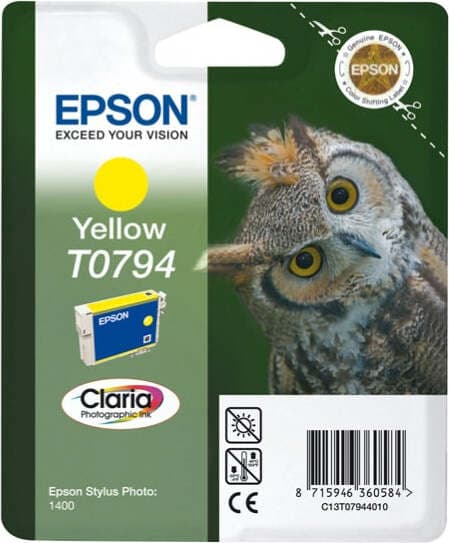 Epson - Cartuccia ink - Giallo - T0794 - C13T07944010 - 11 1ml Elettronica/Informatica/Stampanti e accessori/Accessori per stampanti a inchiostro e laser/Cartucce d'inchiostro Eurocartuccia - Pavullo, Commerciovirtuoso.it