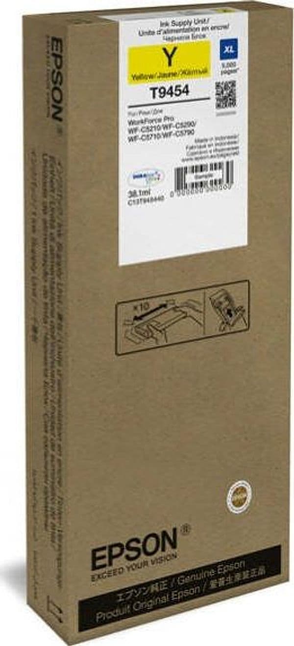 Epson - Cartuccia ink - Giallo - T9454 - C13T945440 - 38 1ml Elettronica/Informatica/Stampanti e accessori/Accessori per stampanti a inchiostro e laser/Cartucce d'inchiostro Eurocartuccia - Pavullo, Commerciovirtuoso.it