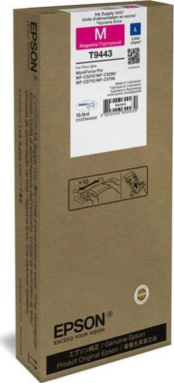 Epson - Cartuccia ink - Magenta - T9443 - C13T944340 - 19 9ml Elettronica/Informatica/Stampanti e accessori/Accessori per stampanti a inchiostro e laser/Cartucce d'inchiostro Eurocartuccia - Pavullo, Commerciovirtuoso.it