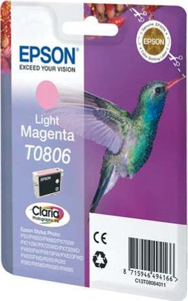 Epson - Cartuccia ink - Magenta chiaro - T0806 - C13T08064011 - 7 4ml Elettronica/Informatica/Stampanti e accessori/Accessori per stampanti a inchiostro e laser/Cartucce d'inchiostro Eurocartuccia - Pavullo, Commerciovirtuoso.it