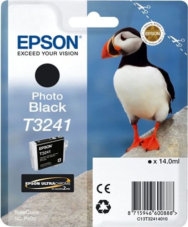 Epson - Cartuccia ink - Nero - T3241 - C13T32414010 - 14ml Elettronica/Informatica/Stampanti e accessori/Accessori per stampanti a inchiostro e laser/Cartucce d'inchiostro Eurocartuccia - Pavullo, Commerciovirtuoso.it