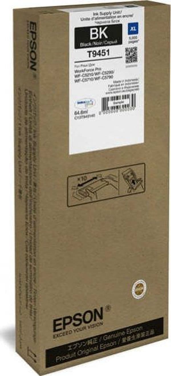 Epson - Cartuccia ink - Nero - T9451 - C13T945140 - 64 6ml Elettronica/Informatica/Stampanti e accessori/Accessori per stampanti a inchiostro e laser/Cartucce d'inchiostro Eurocartuccia - Pavullo, Commerciovirtuoso.it