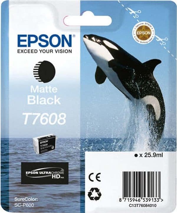 Epson - Cartuccia ink - Nero opaco - T7608 - C13T76084010 - 25 9ml Elettronica/Informatica/Stampanti e accessori/Accessori per stampanti a inchiostro e laser/Cartucce d'inchiostro Eurocartuccia - Pavullo, Commerciovirtuoso.it