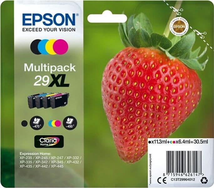 Epson - Confezione Cartuccia ink - 29XL - C-M-Y-K - C13T29964012 - C-M-Y 6 4ml cad - K 11 3ml Elettronica/Informatica/Stampanti e accessori/Accessori per stampanti a inchiostro e laser/Cartucce d'inchiostro Eurocartuccia - Pavullo, Commerciovirtuoso.it