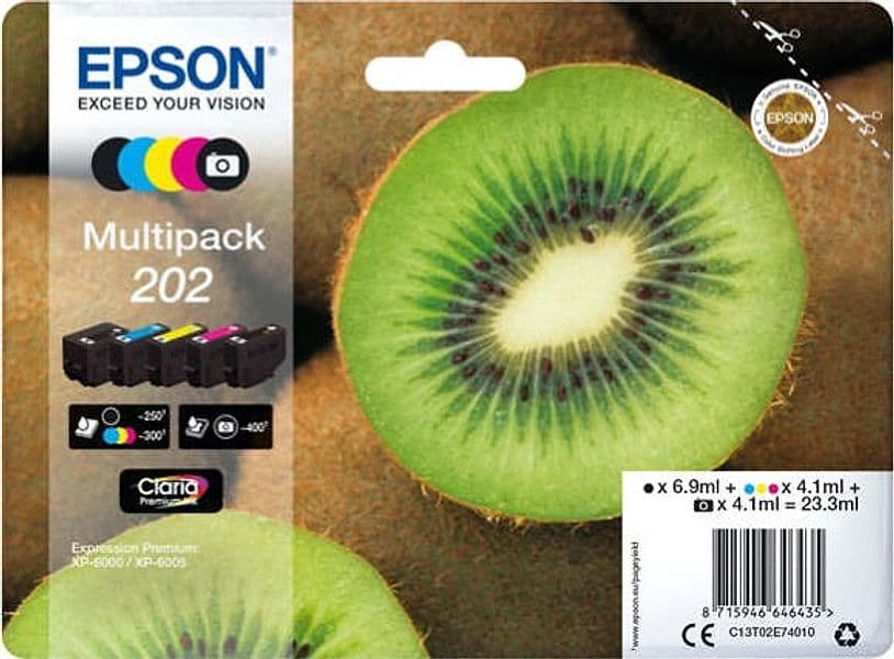 Epson - Multipack Cartuccia ink - 202 - C-M-Y-K-K PH - C13T02E74010 - C-M-Y-K PH 4 1ml cad - K 6 9ml Elettronica/Informatica/Stampanti e accessori/Accessori per stampanti a inchiostro e laser/Cartucce d'inchiostro Eurocartuccia - Pavullo, Commerciovirtuoso.it