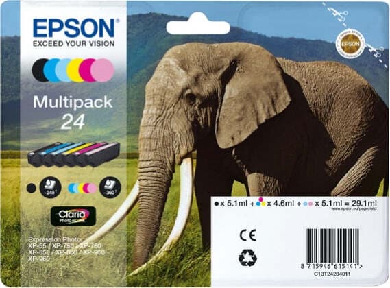 Epson - Multipack Cartuccia ink - 24 - C-M-Y-C CH-M CH-K - C13T24284012 - C-M-Y 4 6ml - K- C CH-M CH 5 1ml - Elettronica/Informatica/Stampanti e accessori/Accessori per stampanti a inchiostro e laser/Cartucce d'inchiostro Eurocartuccia - Pavullo, Commerciovirtuoso.it
