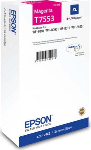 Epson - Tanica - Magenta - T7553 - C13T755340 - 39ml Elettronica/Informatica/Stampanti e accessori/Accessori per stampanti a inchiostro e laser/Cartucce d'inchiostro Eurocartuccia - Pavullo, Commerciovirtuoso.it