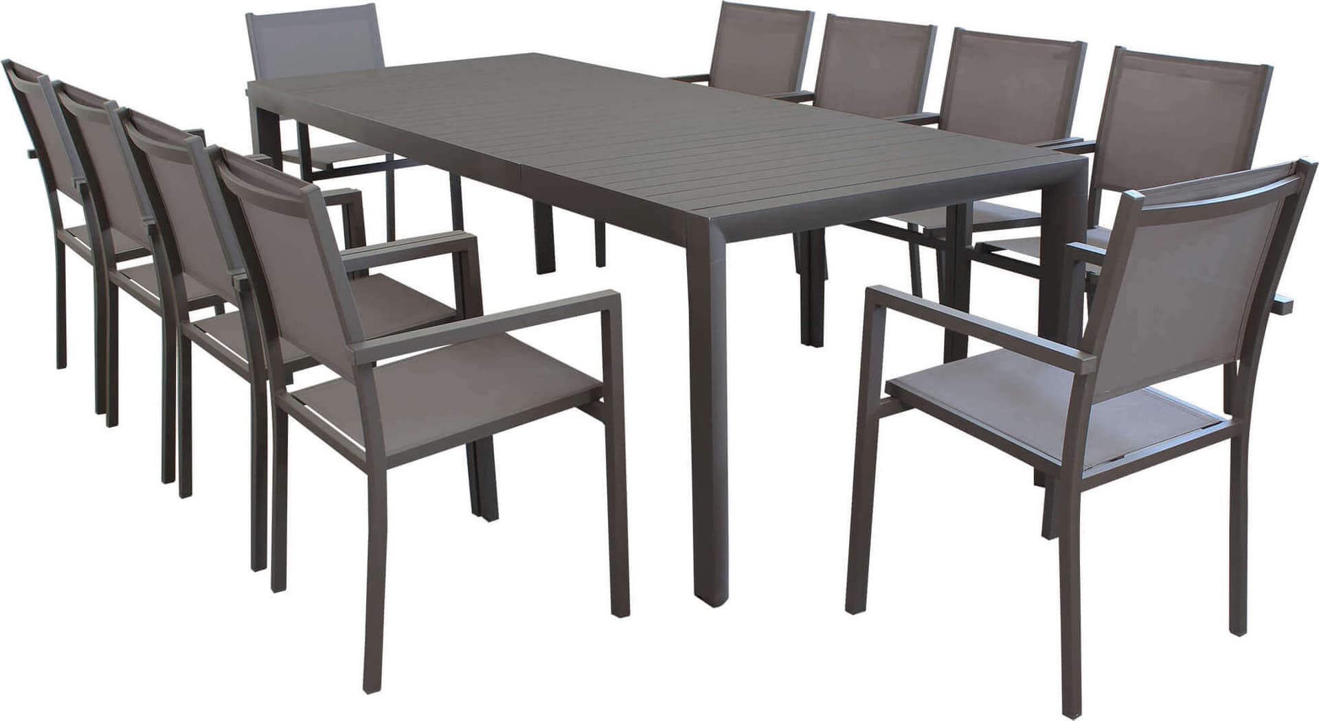 EQUITATUS---set-tavolo-in-alluminio-cm-180/240x100x75-h-con-10-sedute-Taupe-Milani-Home