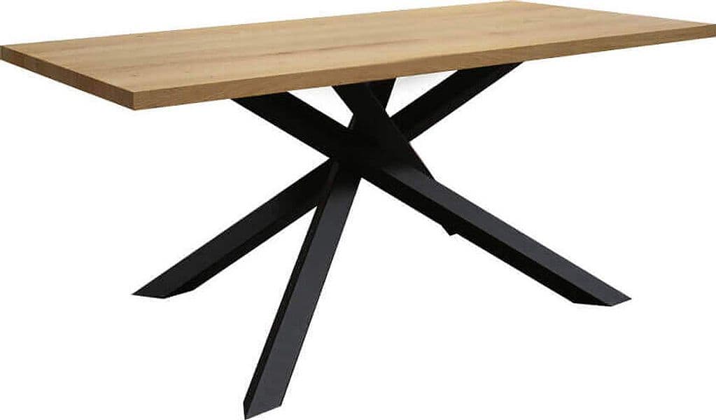 ERIS---tavolo-da-pranzo-cm-90-x-180-NERO-x-76-h-Quercia-Chiaro-Milani-Home