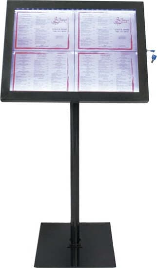 Espositore a LED per esterni-interni - display 4xA4 - Securit Cancelleria e prodotti per ufficio/Archivio ufficio e accessori per scrivania/Accessori da scrivania e archiviazione/Portabrochure Eurocartuccia - Pavullo, Commerciovirtuoso.it