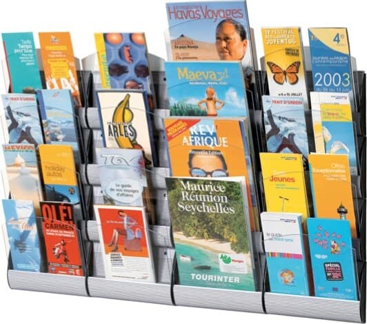 Espositore da parete Maxi System - 4 tasche A5 - Paperflow Cancelleria e prodotti per ufficio/Archivio ufficio e accessori per scrivania/Accessori da scrivania e archiviazione/Portabrochure Eurocartuccia - Pavullo, Commerciovirtuoso.it