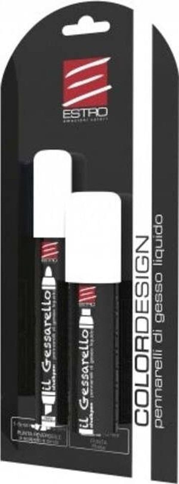 ESTRO - GESSARELLI 2 PENNARELLI GESSO LIQUIDO COLORE BIANCO