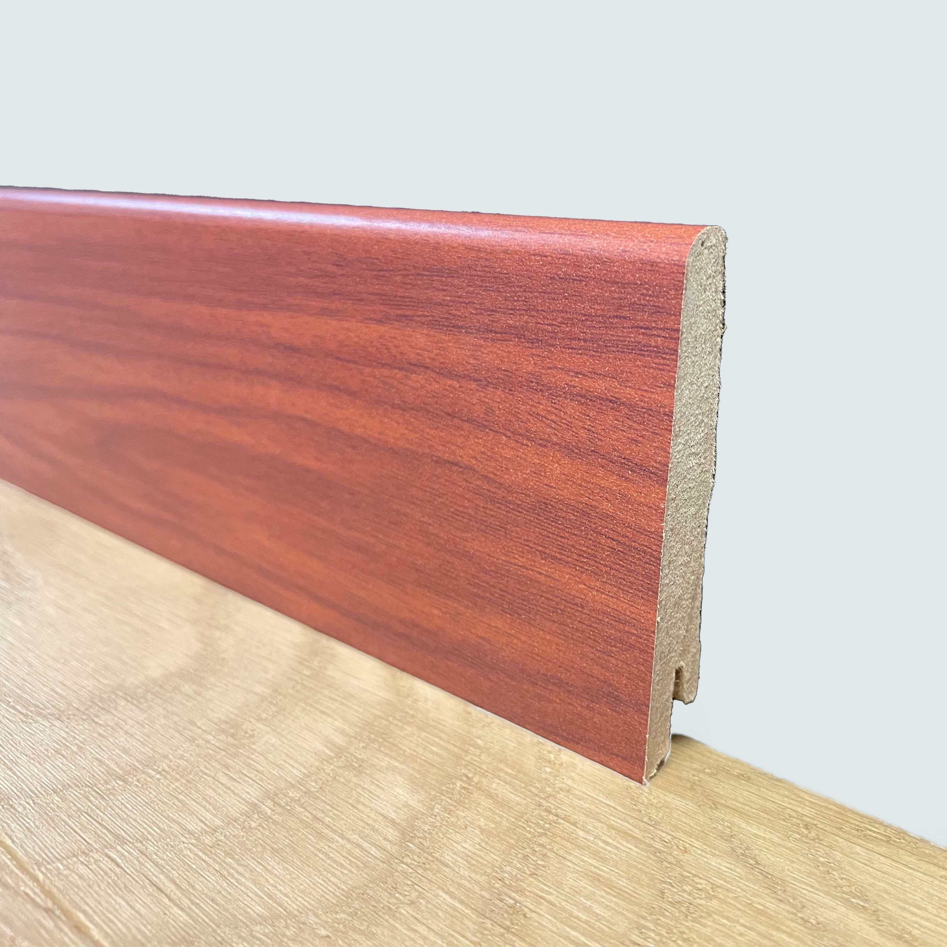 ***MEGA STOCK al metro*** BATTISCOPA BC inclinato in Fibra di legno 80x15 DOUSSIE CILIEGIO - Eternal Parquet