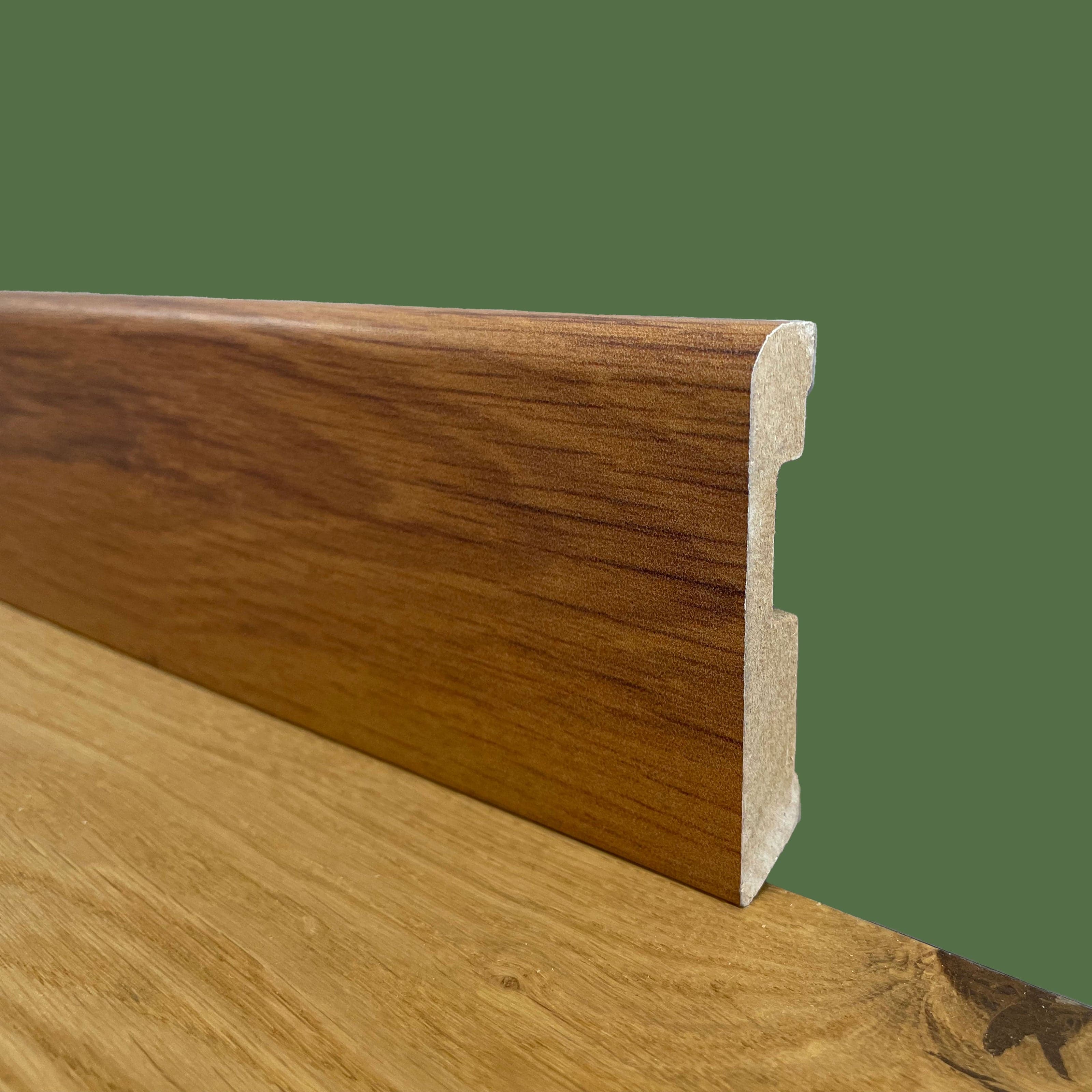 ***MEGA STOCK al metro*** BATTISCOPA BC Passacavo in Fibra di legno 80x15 TEAK - Eternal Parquet