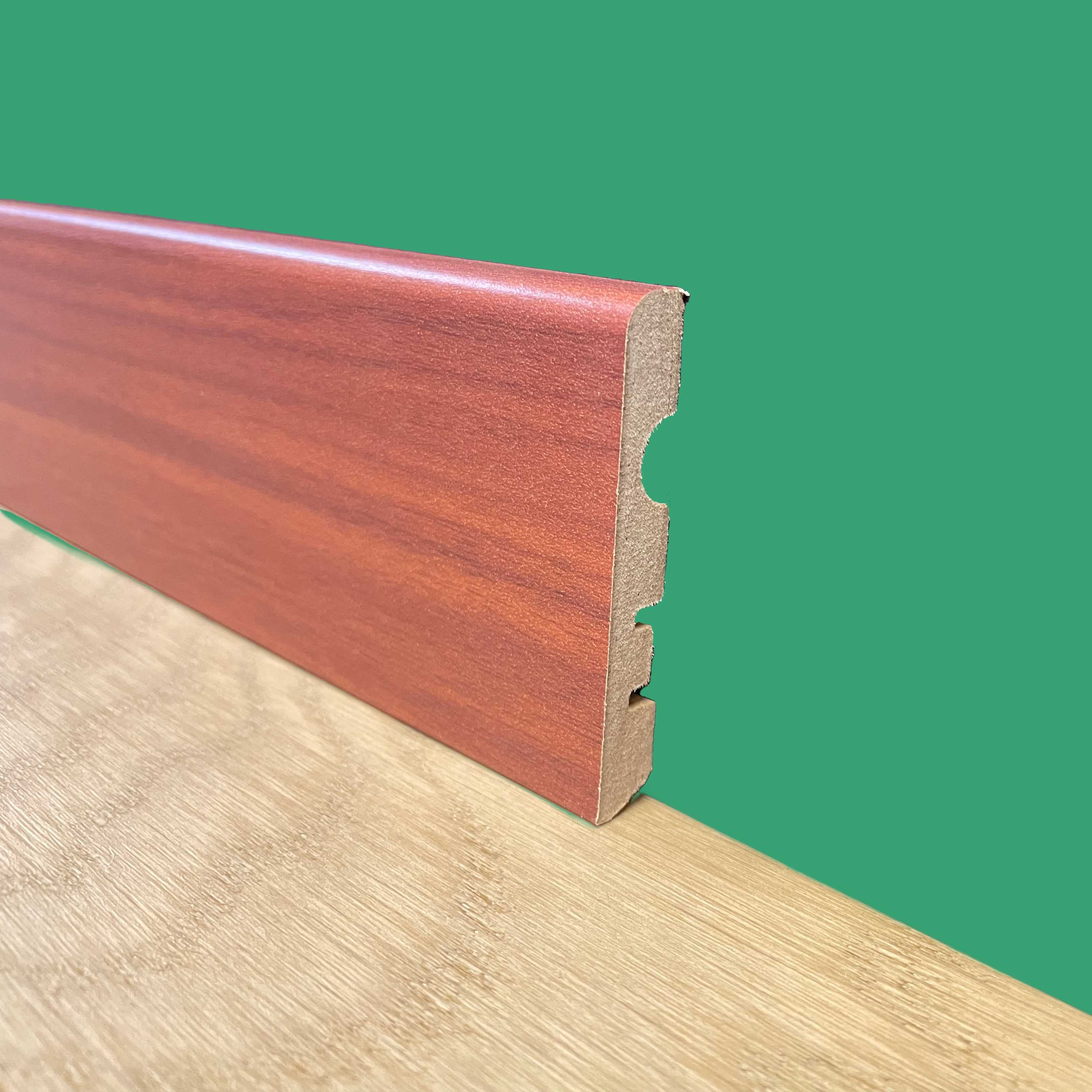 ***MEGA STOCK al metro*** BATTISCOPA PASSACAVO BC in Fibra di legno 70x10 DOUSSIE' CILIEGIO - Eternal Parquet