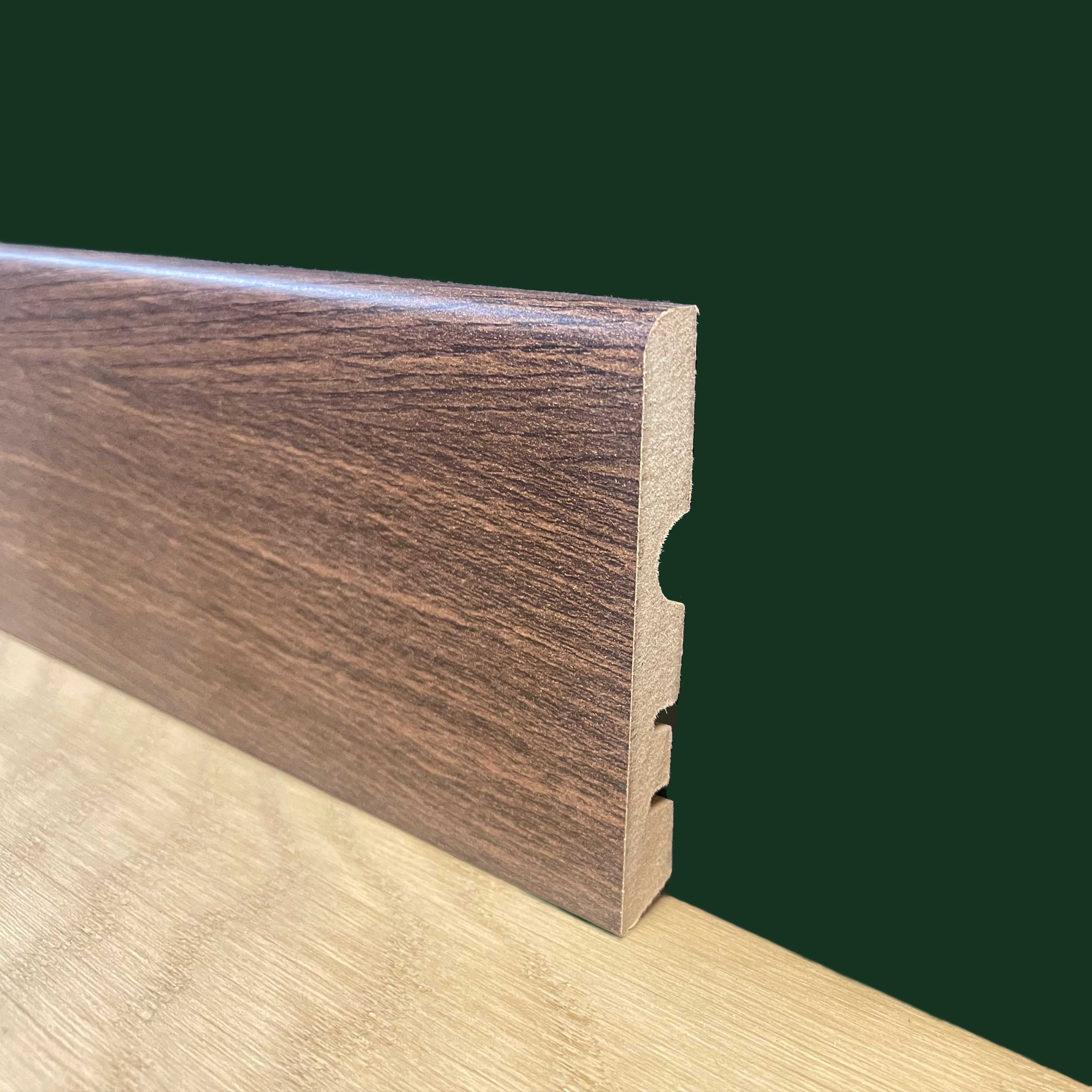 ***MEGA STOCK al metro*** BATTISCOPA PASSACAVO BC in Fibra di legno 80x10 AFRORMOSIA CABREUVA - Eternal Parquet