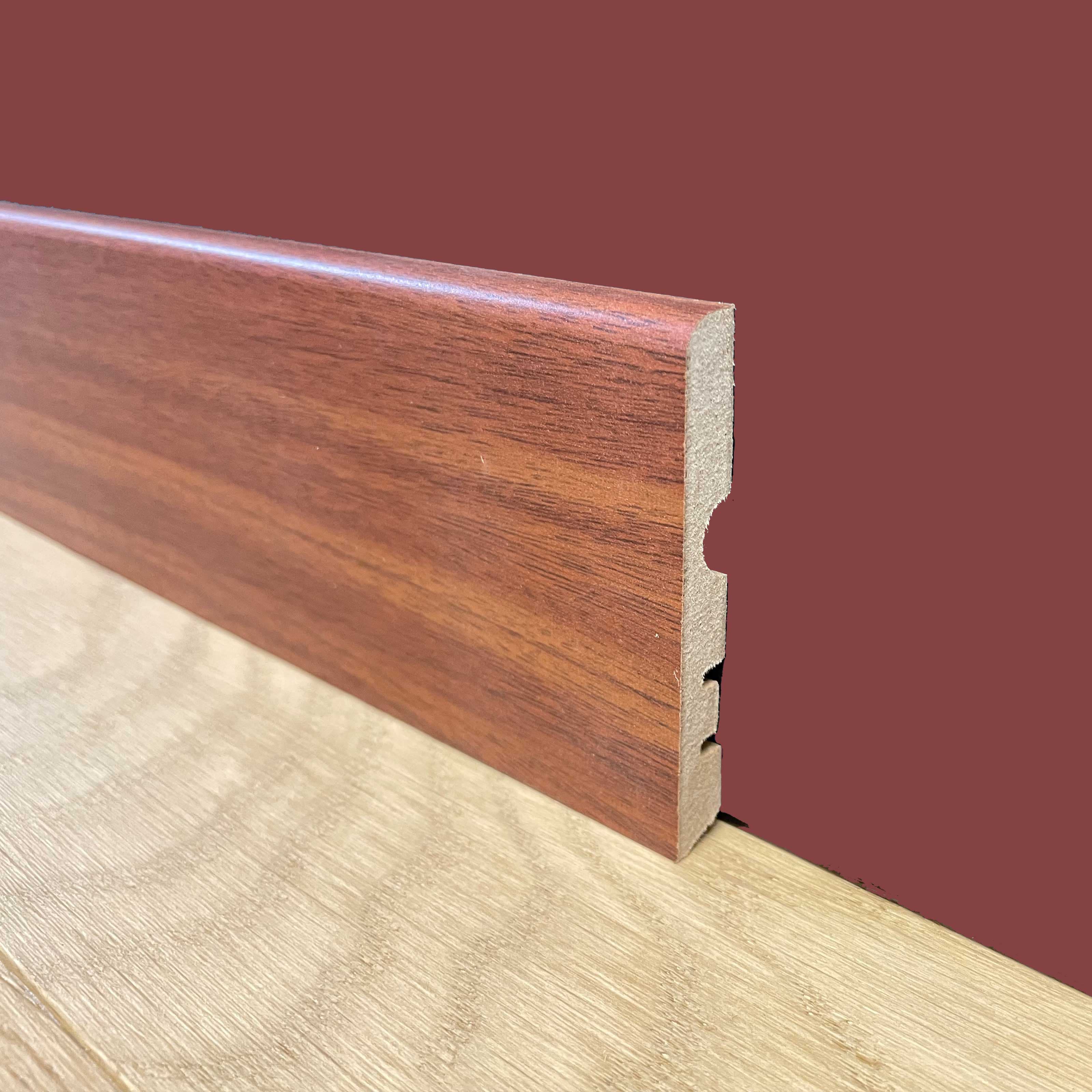 ***MEGA STOCK al metro*** BATTISCOPA PASSACAVO BC in Fibra di legno 80x10 DOUSSIE TEAK - Eternal Parquet