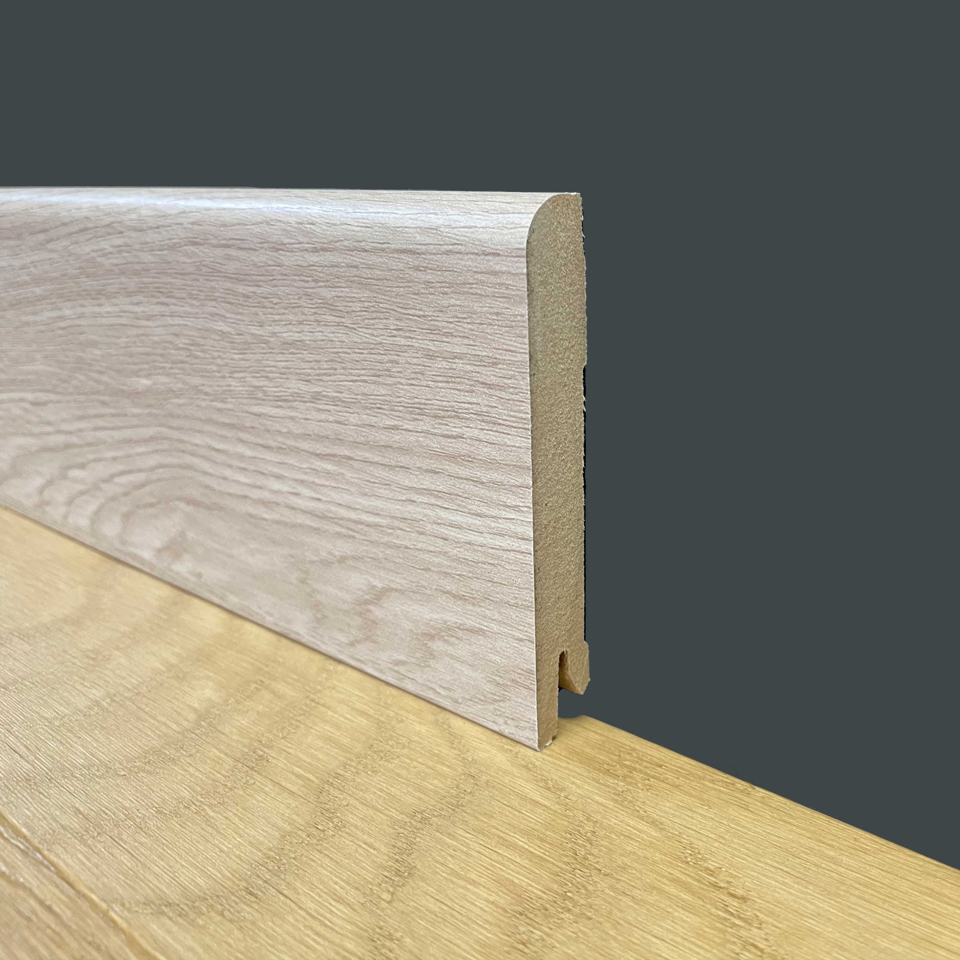 ***MEGA STOCK al metro lineare*** BATTISCOPA BC in Fibra di legno 95X14 ROVERE SBIANCATO - Eternal Parquet