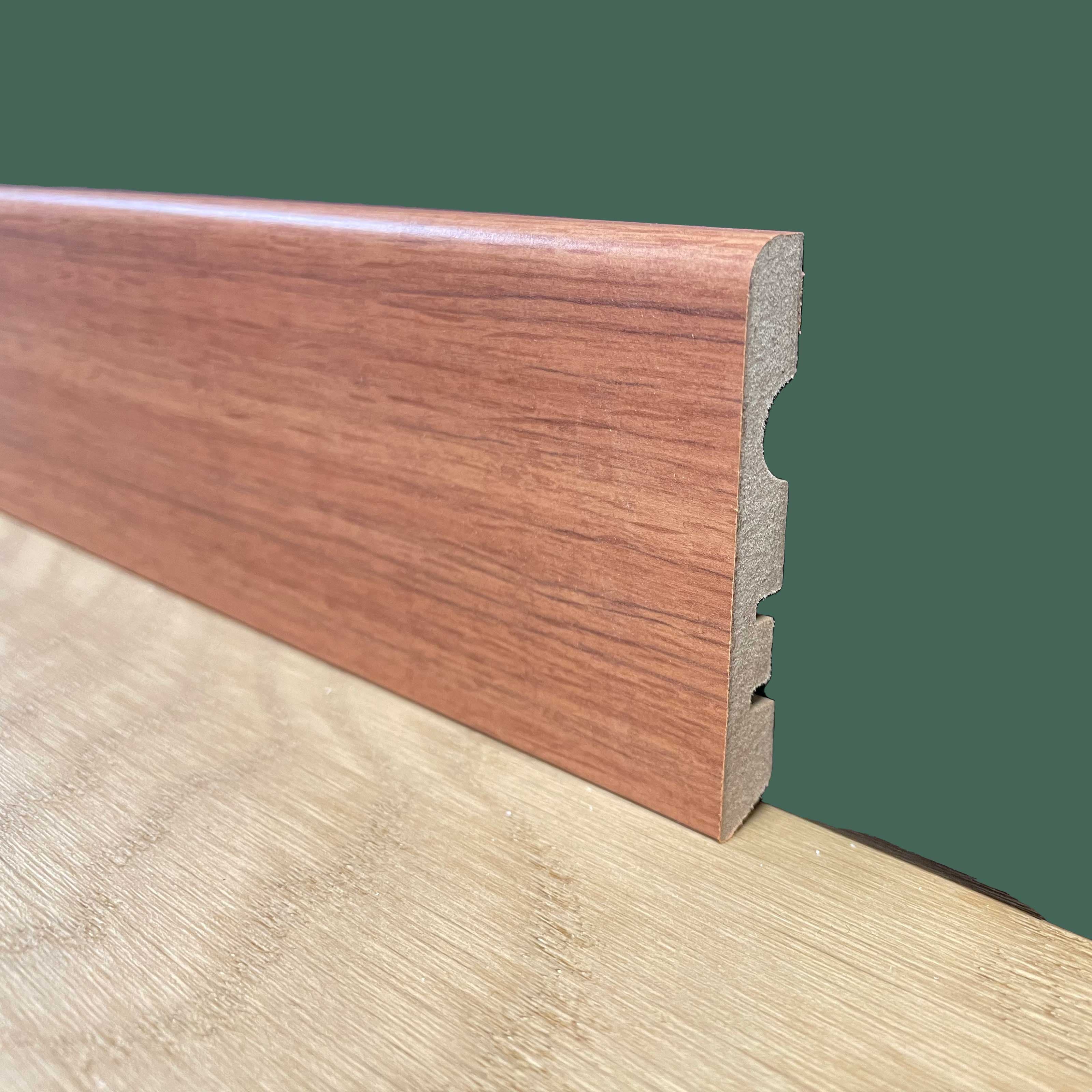 ***MEGA STOCK al metro lineare*** BATTISCOPA PASSACAVO BC in Fibra di legno 95X14 DOUSSIE CILIEGIO - Eternal Parquet