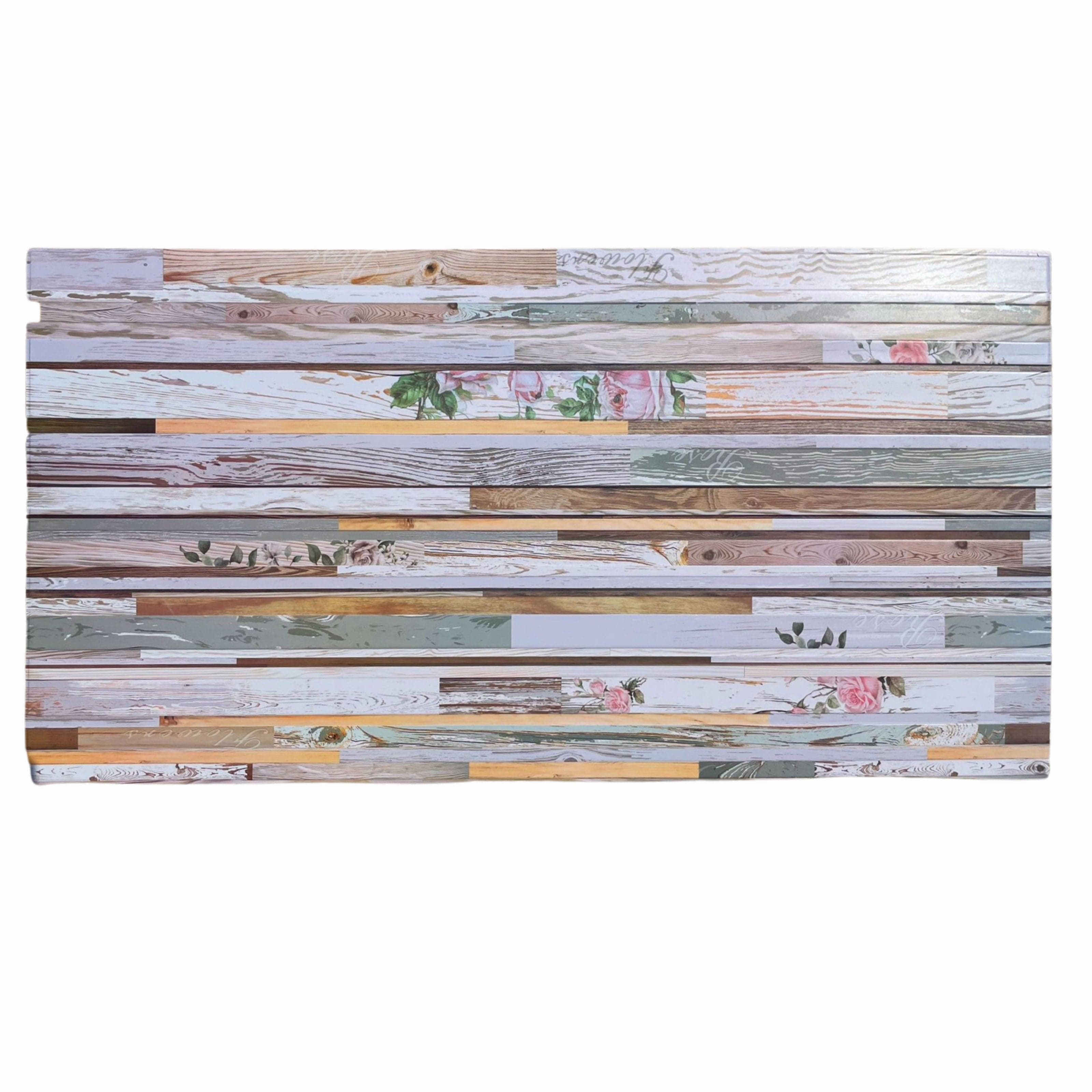 MAXI Pannelli 3D HI-RES Rivestimento a parete in PVC - PATCHWORK LEGNO- Realistici e isolanti. - Eternal Parquet