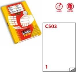Etichetta in poliestere C503 - adatta a stampanti laser - permanente - 210x297 mm - 1 etichette per foglio - trasparente opaco - Markin - scatola da 50 fogli A4 Cancelleria e prodotti per ufficio/Archivio ufficio e accessori per scrivania/Etichette divisori per schedario e timbri/Etichette ed etichette adesive/Etichette per stampanti Eurocartuccia - Pavullo, Commerciovirtuoso.it
