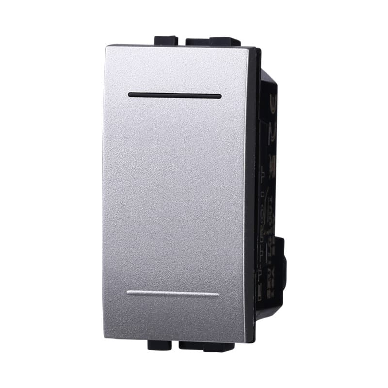 ETTROIT-Deviatore-1P-16A-Unipolare-Colore-GRIGIO-Compatibile-Con-Bticino-Living-International
