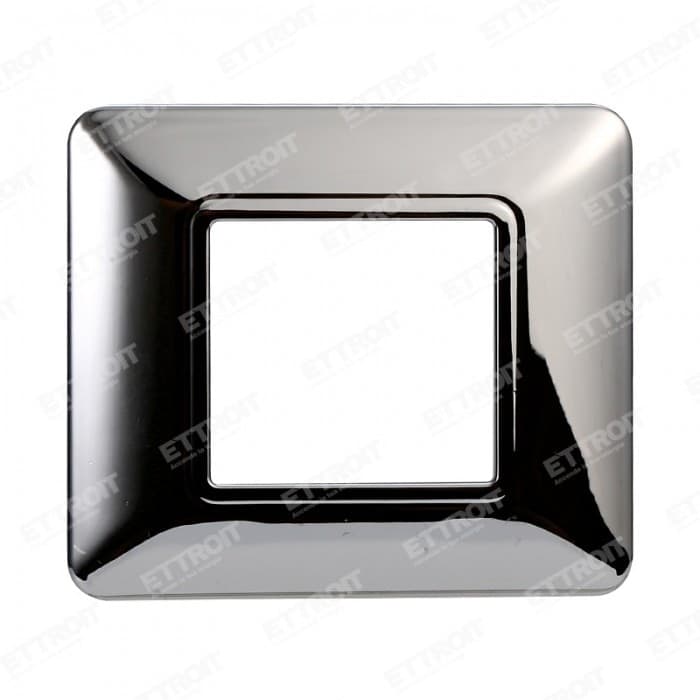 ETTROIT PLACCA PLASTICA 2P CROMATO LUCIDO compatibile matix bticino| MT83213 Fai da te/Materiale elettrico/Placche/Placche per prese Zencoccostore - Formia, Commerciovirtuoso.it