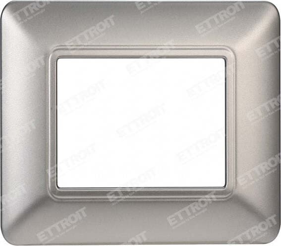 ETTROIT PLACCA PLASTICA 2P SILVER compatibile matix bticino| MT83206 Fai da te/Materiale elettrico/Placche/Placche per prese Zencoccostore - Formia, Commerciovirtuoso.it