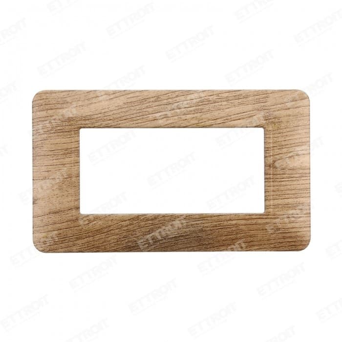 ETTROIT PLACCA PLASTICA 4P LEGNO CHIARO compatibile matix bticino| MT83404