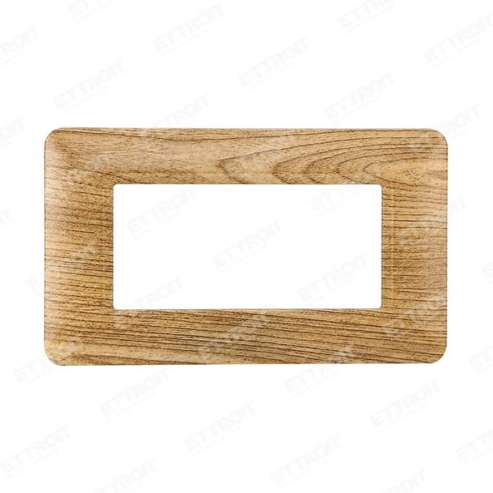 ETTROIT PLACCA PLASTICA 4P LEGNO SCURO compatibile matix bticino| MT83405 Fai da te/Materiale elettrico/Placche/Placche per prese Zencoccostore - Formia, Commerciovirtuoso.it