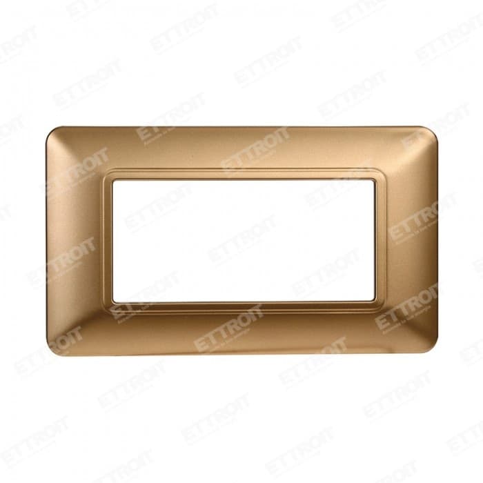 ETTROIT PLACCA PLASTICA 4P ORO compatibile matix bticino| MT83411 Fai da te/Materiale elettrico/Placche/Placche per prese Zencoccostore - Formia, Commerciovirtuoso.it