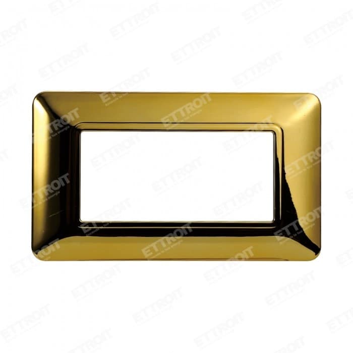 ETTROIT PLACCA PLASTICA 4P ORO LUCIDO compatibile matix bticino| MT83412