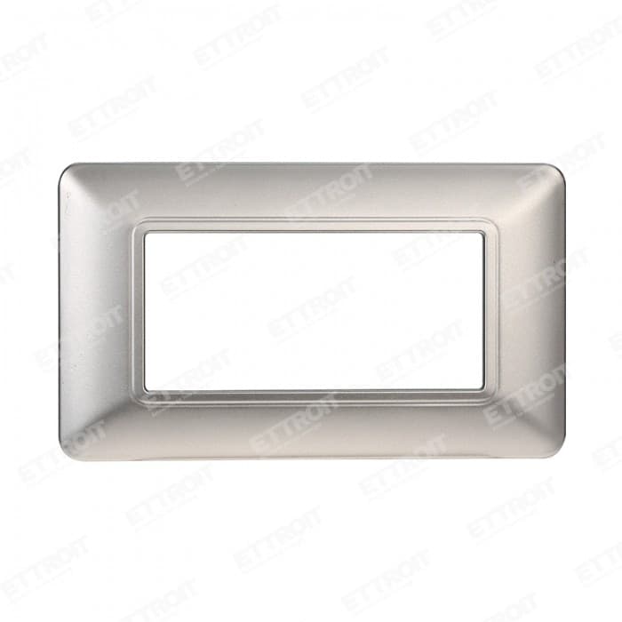 ETTROIT PLACCA PLASTICA 4P SILVER compatibile matix bticino| MT83406