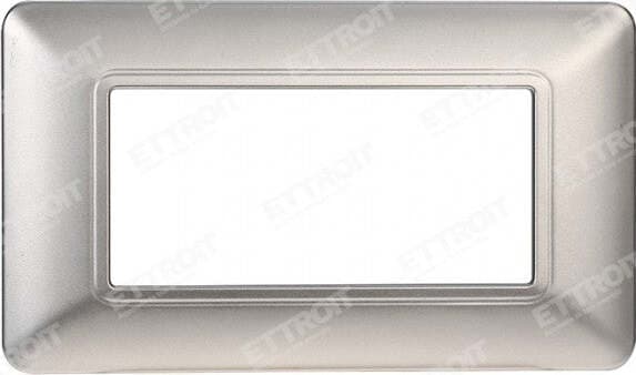ETTROIT PLACCA PLASTICA 4P SILVER compatibile matix bticino| MT83406 Fai da te/Materiale elettrico/Placche/Placche per prese Zencoccostore - Formia, Commerciovirtuoso.it