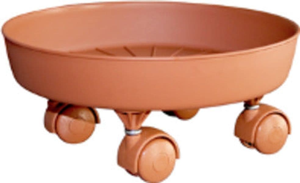 EURO-3-PLAST-Sottovaso-Con-Ruote-Terracotta-D.-30,3-x-h.-11,1-cm