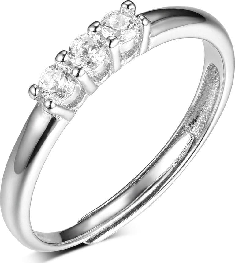 Evideence-Anello-Donna-argento-925-rodio-zirconi-bianchi-misura-regolabile
