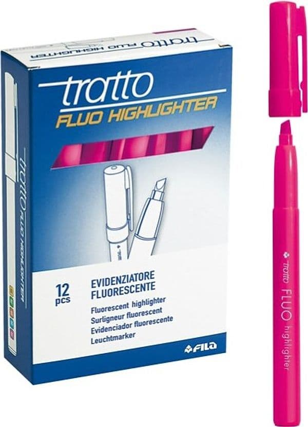 Evidenziatore fluo Highlighter - punta a scalpello - rora - Tratto - conf. 12 pezzi Cancelleria e prodotti per ufficio/Penne matite scrittura e correzione/Marcatori ed evidenziatori/Marcatori cancellabili a secco e liquidi Eurocartuccia - Pavullo, Commerciovirtuoso.it