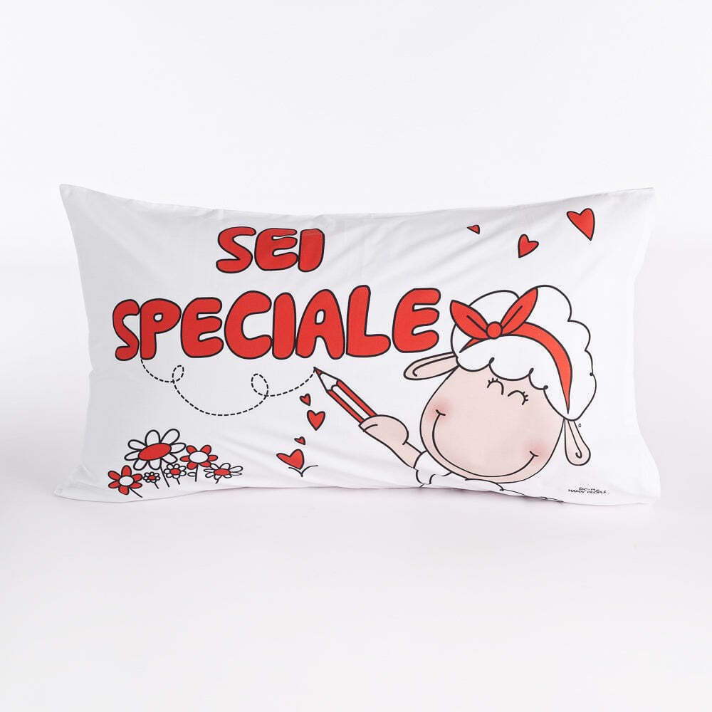 Fantafedera sei speciale happy people 100% cotone - maè in Federe Falco Biancheria - Parete, commercioVirtuoso.it