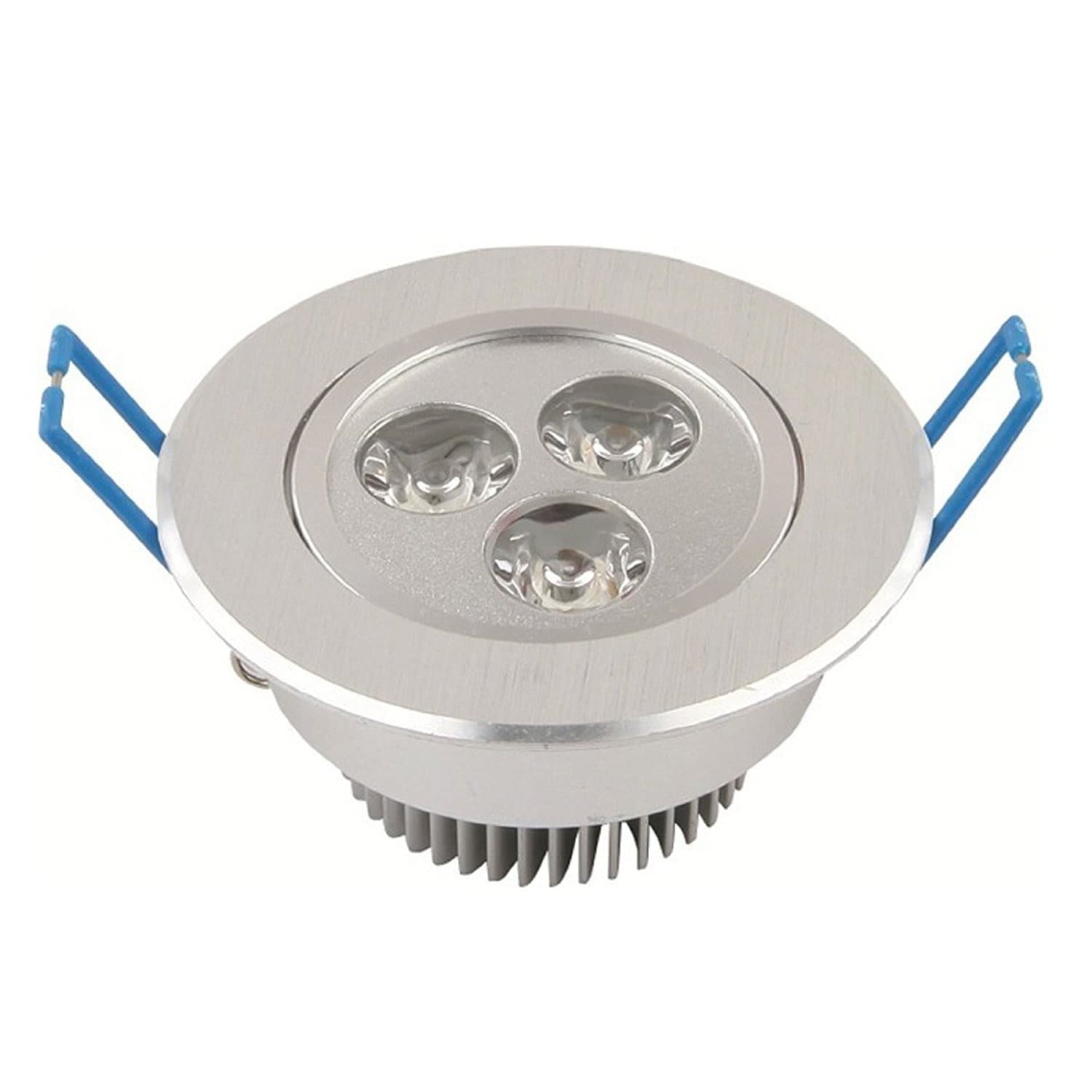 Faretto A Led Da 3 Watt Da Incasso A Molla Con Alette Luce Fredda Illuminazione/Illuminazione per interni/Luci da incasso Trade Shop italia - Napoli, Commerciovirtuoso.it