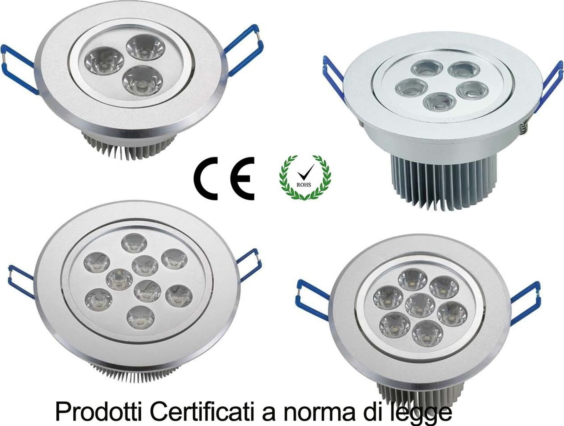 Faretto A Led Da Incasso Luce Calda O Fredda Per Controsoffitte In Cartongesso Illuminazione/Lampadine/Lampadine a LED Trade Shop italia - Napoli, Commerciovirtuoso.it
