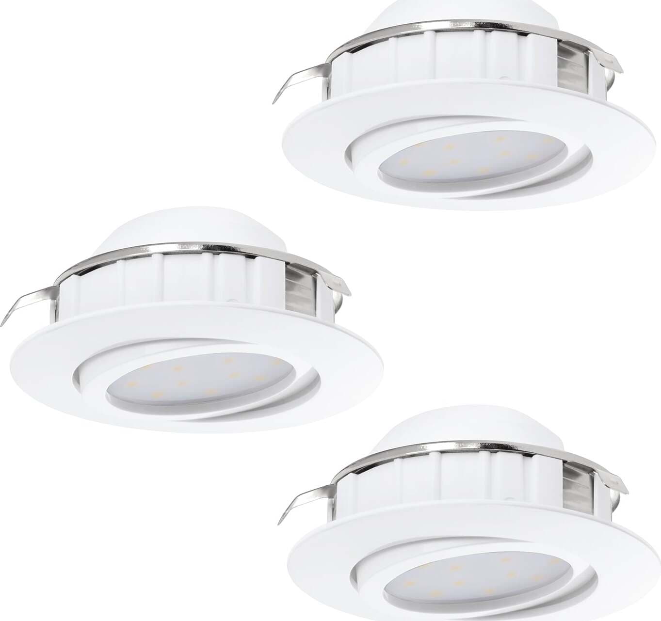 Faretto-Ad-Incasso-Contemporaneo-Pineda-In-Policarbonato-Bianco-3-Luci-Led-4,9W