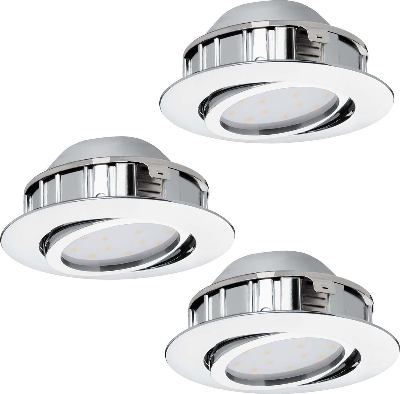 Faretto-Ad-Incasso-Contemporaneo-Pineda-Policarbonato-Cromo-3-Luci-Led-4,9W