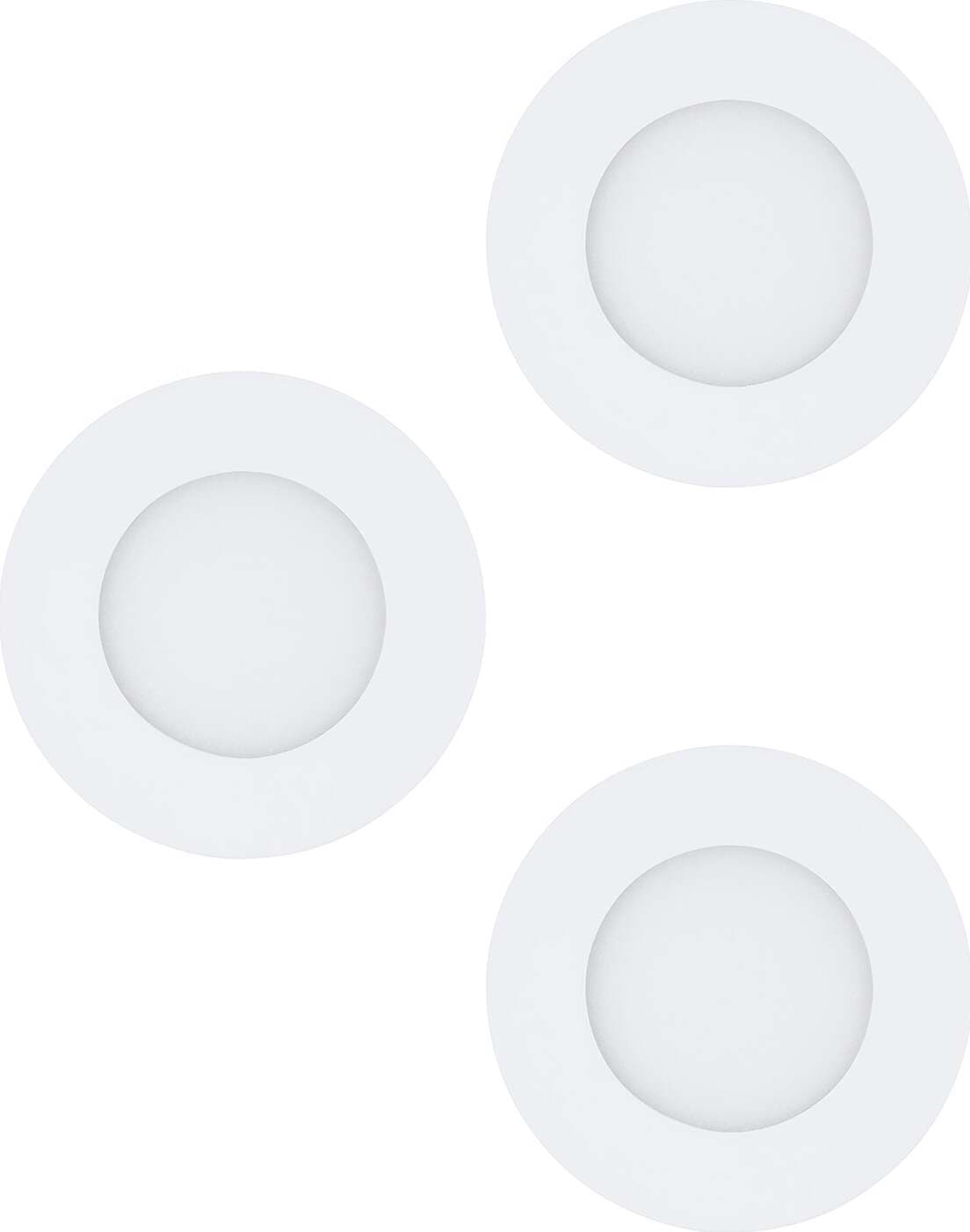 Faretto-Ad-Incasso-Moderno-Fueva-1-In-Metallo-Bianco-3-Luci-Led-2,8W-3000K