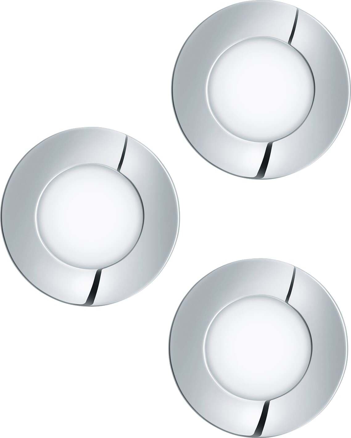 Faretto-Ad-Incasso-Moderno-Fueva-1-In-Metallo-Cromo-3-Luci-Led-2,8W-3000K