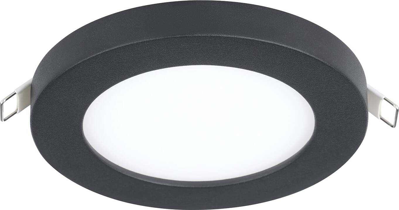 Faretto-Ad-Incasso-Moderno-Fueva-Flex-In-Alluminio-Nero-Led-Integrato-5,5W-3000K