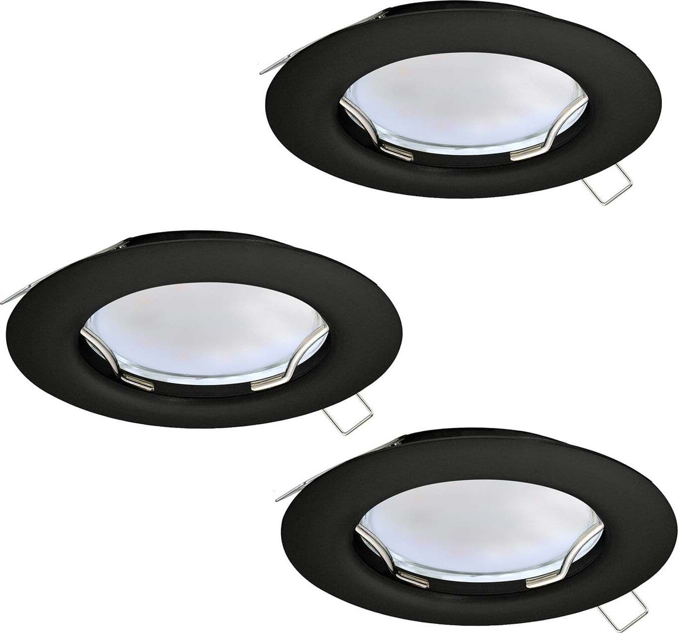 Faretto-Ad-Incasso-Moderno-Peneto-In-Acciaio-Nero-3-Luci-Gu10-2,8W