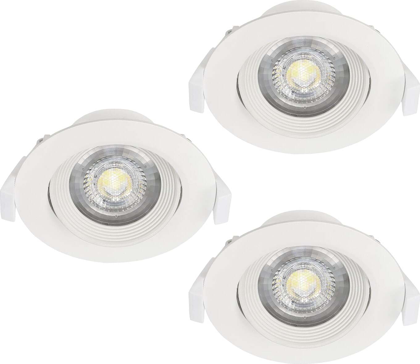 Faretto-Ad-Incasso-Moderno-Sartiano-Policarbonato-Bianco-3-Luci-Led-4,6W