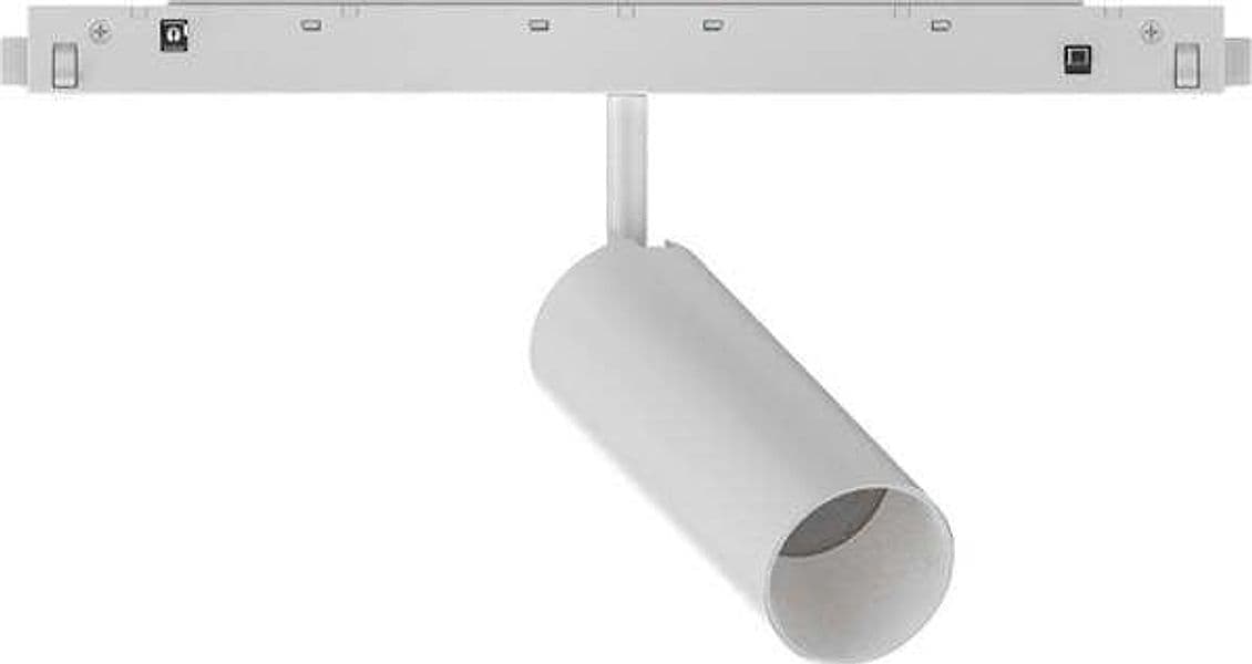 Faretto Binario Singolo Ego Alluminio Bianco 1 Luce 12W 3000K Luce Calda 1-10V