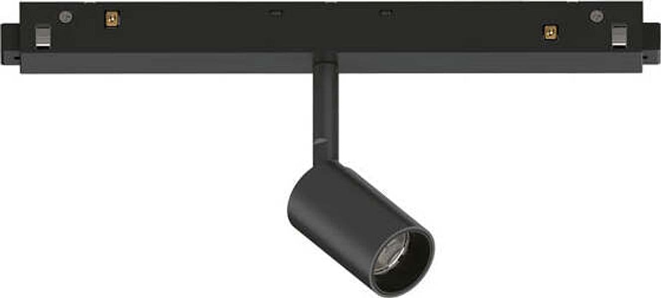 Faretto Binario Singolo Ego Alluminio Nero 1 Luce 3W 3000K Luce Calda 1-10V