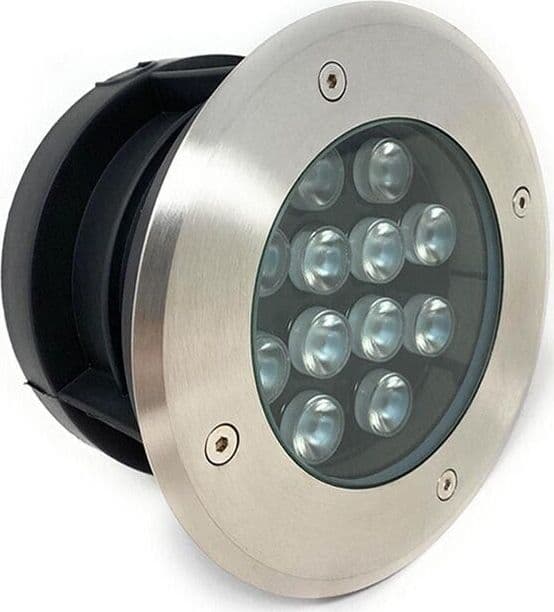 Faretto-Calpestabile-Da-Terra-Segnapassi-Carrabile-12-W-Led-Luce-Calda-Ip67